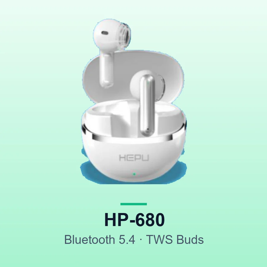 HEPU HP-680 TWS Wireless Earbuds (Bluetooth 5.4)