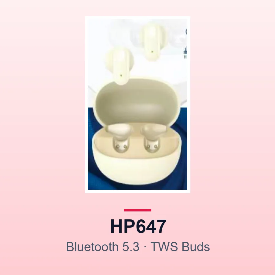 HEPU HP647 TWS Wireless Earbuds (Bluetooth 5.3)