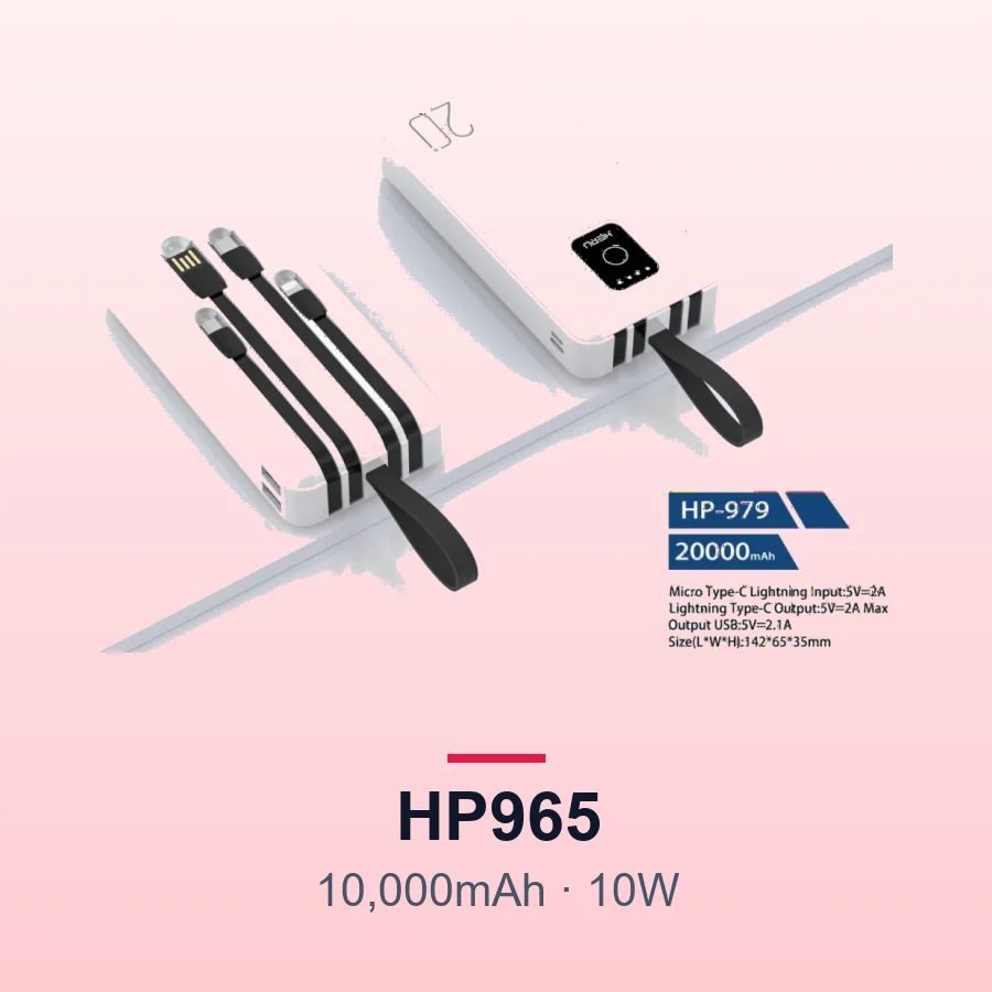 HEPU HP965 10,000mAh 10W Fast Charge Power Bank