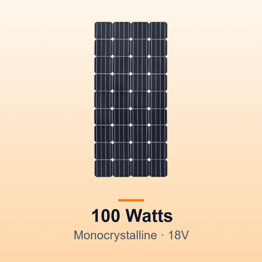 Solar Nyumbani 100W Monocrystalline Solar Panel (18V)