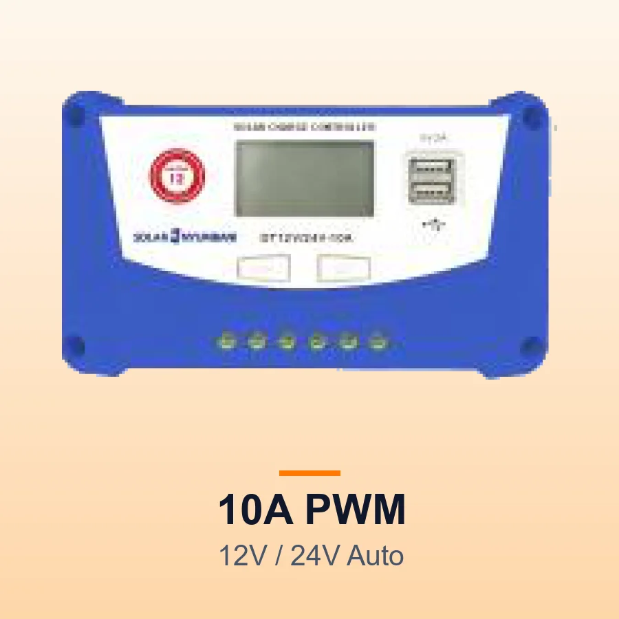 Solar Nyumbani 10A PWM Solar Charge Controller (12V/24V Auto)