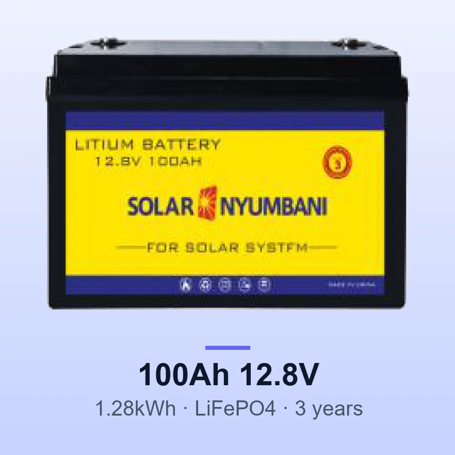 Solar Nyumbani 12.8V 100Ah Lithium Battery (1.28kWh)