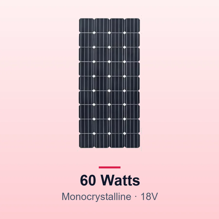 Solar Nyumbani 60W Monocrystalline Solar Panel (18V)
